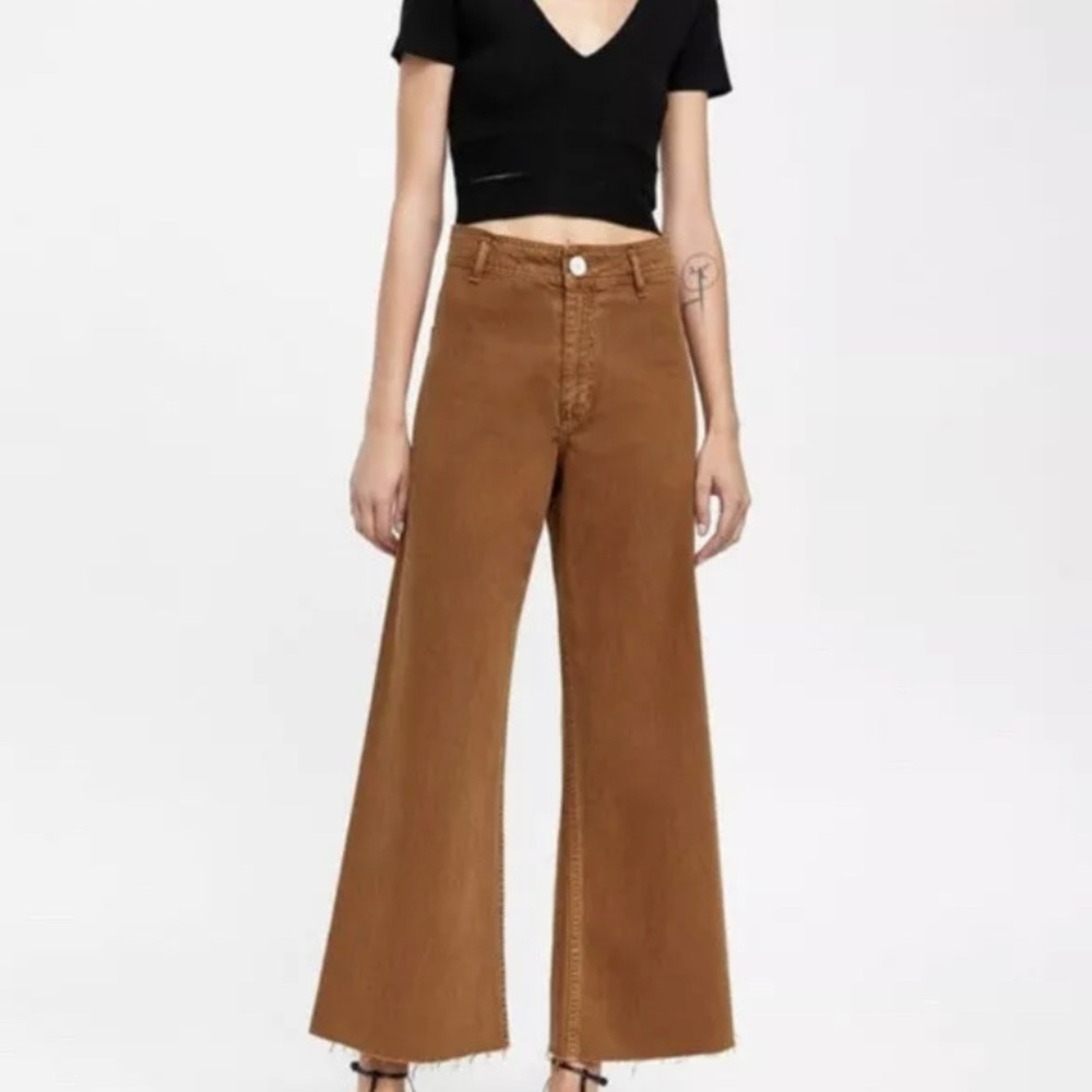 Zara marine straight pants in rust